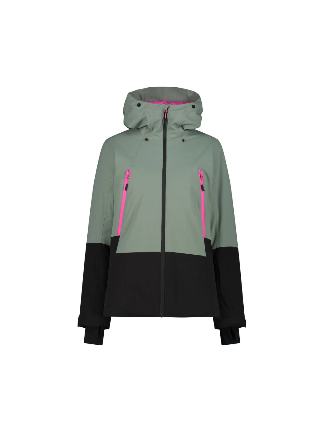 CMP Olivengrøn Fix Hood Dame Skijakke. Materialet er 100% polyester.