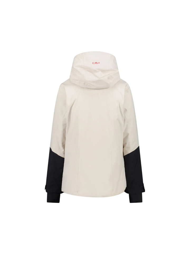 CMP råhvid Fix Hood dame skijakke. Materialet er 100% polyester