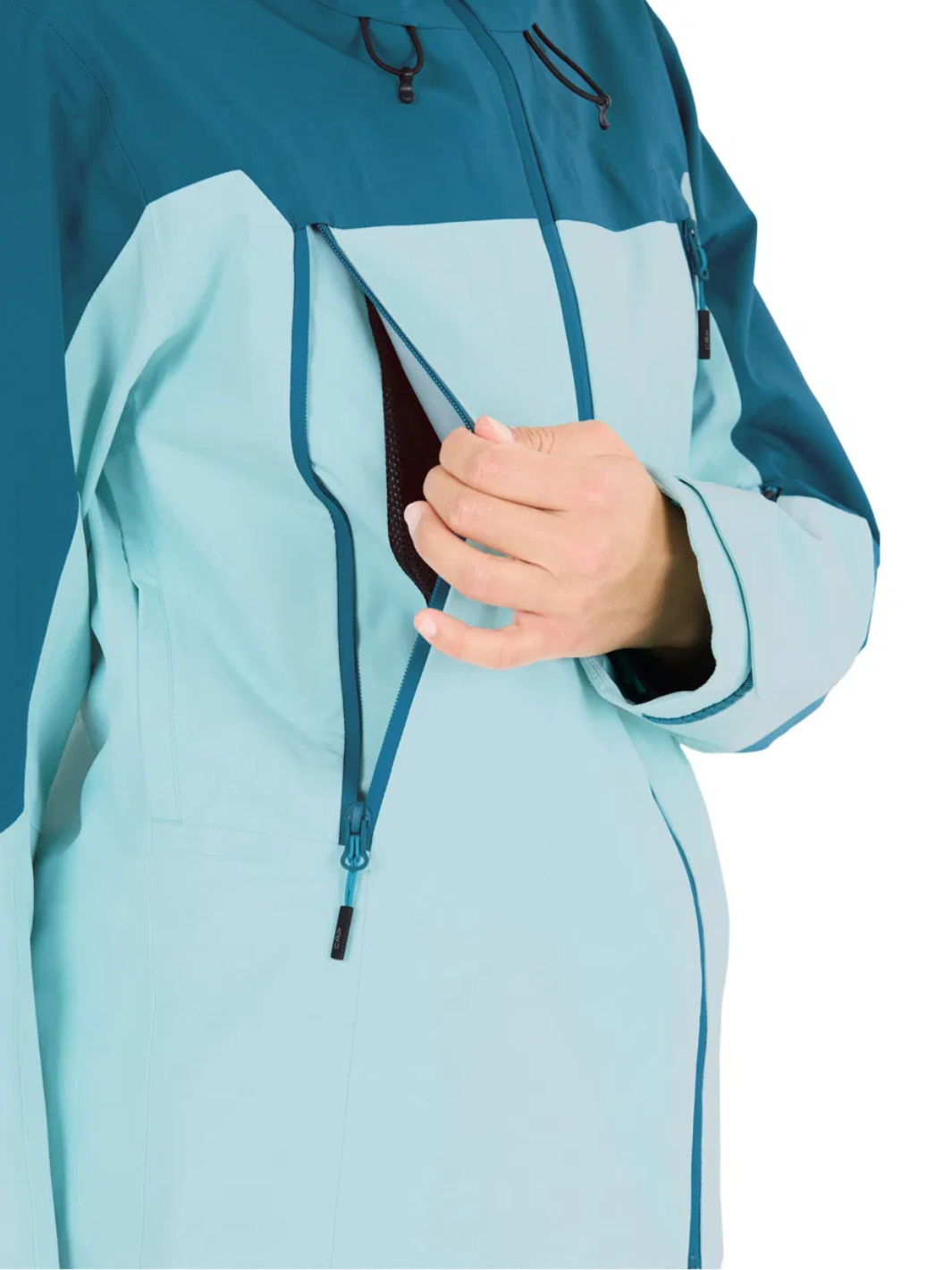 CMP Turkis Fix Hood 3-Layer Dame Skijakke. Materialet er 100% polyester