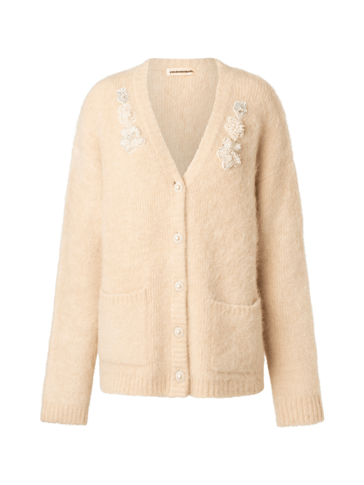 Cremefarvet Custommade Viannie Strik Cardigan By Numbers 34/XS Custommade