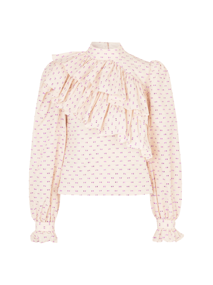 Cremefarvet Daina Custommade Skjorte By NBS 36/S Custommade