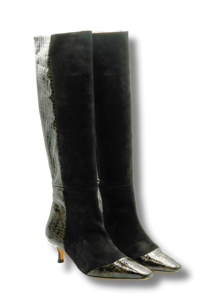 Custommade Sort Arlene Støvle Med Ruskind 39 Custommade