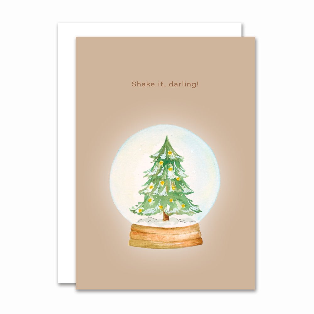 Foldet kort, Snowglobe A6 All By Voss