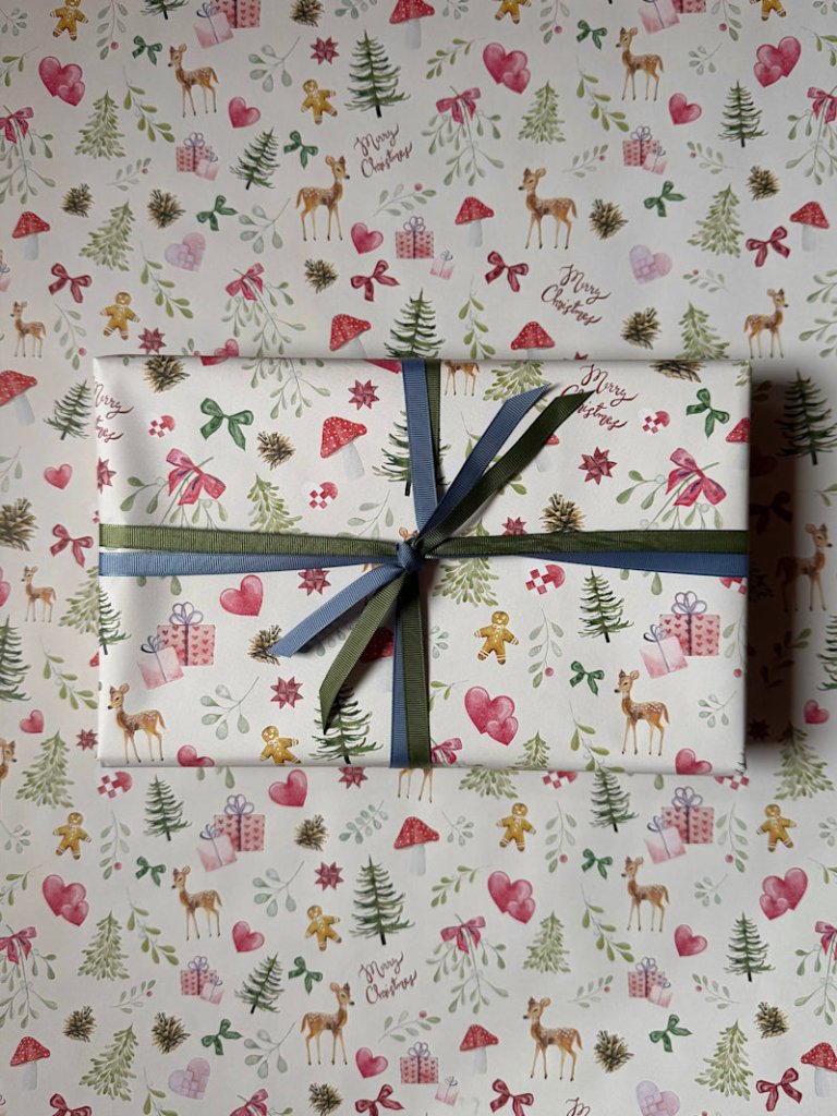 Gavepapir, 5 m, Mistletoe All By Voss