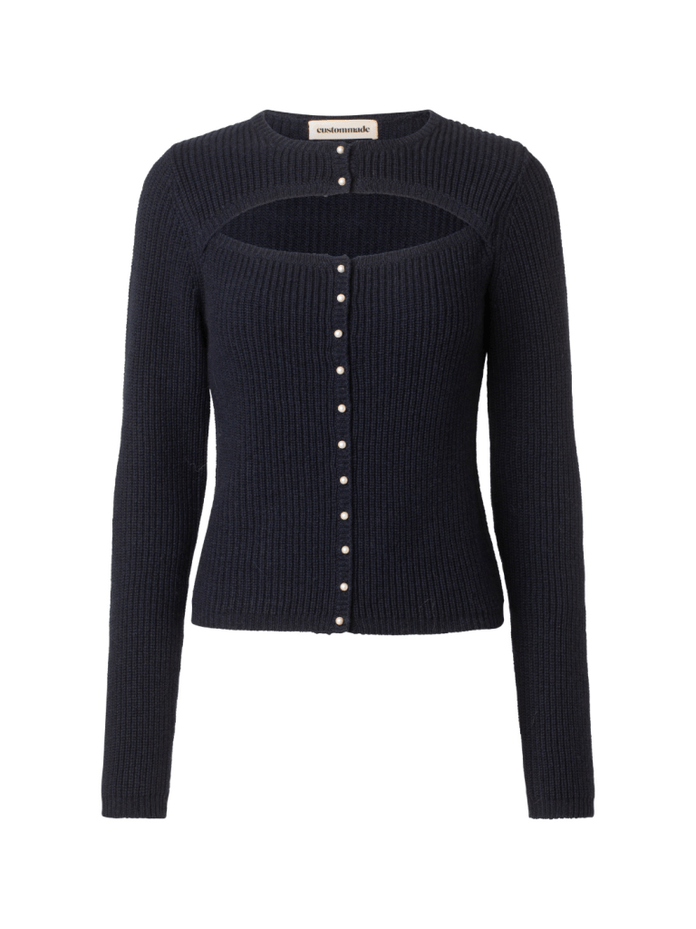 Gennemknappet Mørkeblå Custommade Viah Strik 34/XS Custommade