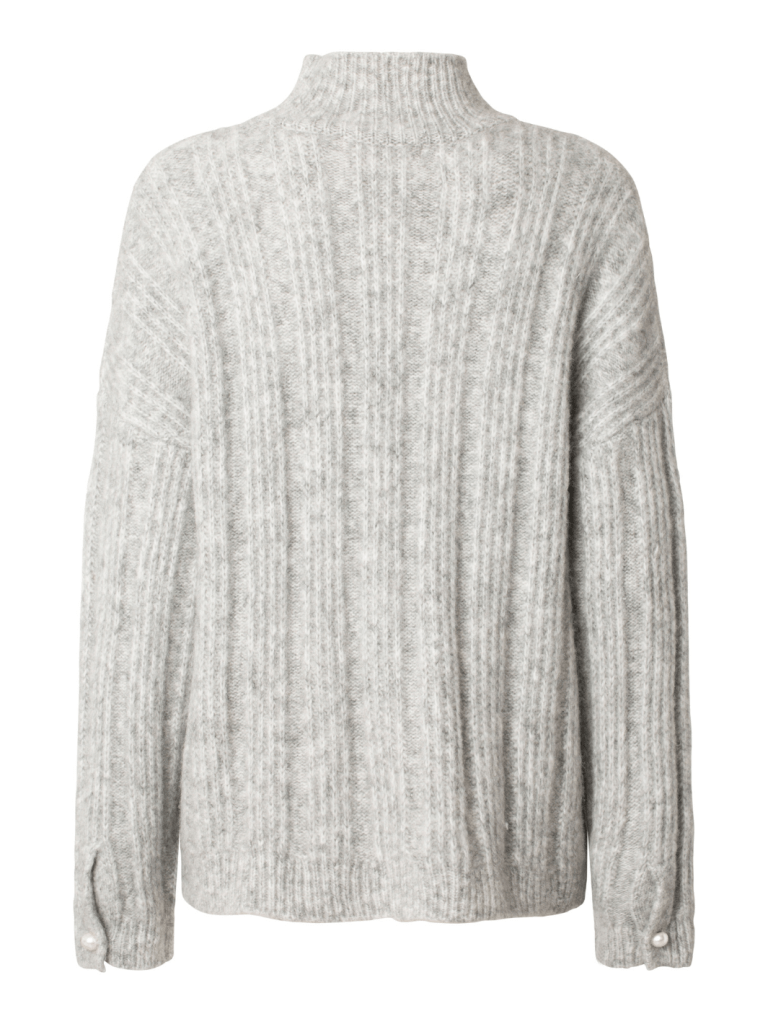 Grå Custommade Timia Strik Med Høj Hals 34/XS Custommade