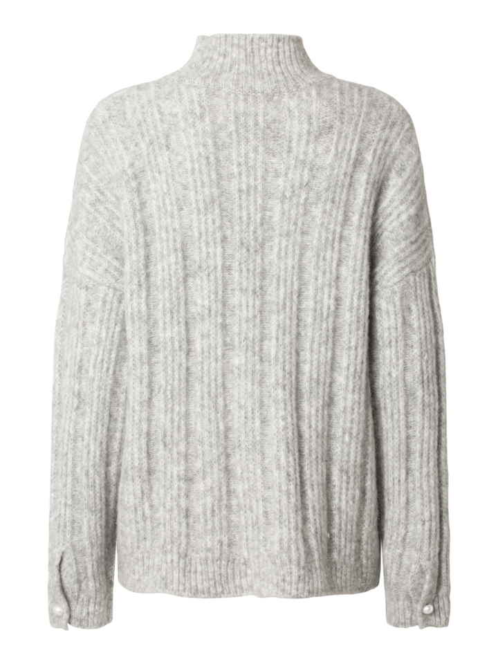 Grå Custommade Timia Strik Med Høj Hals 34/XS Custommade