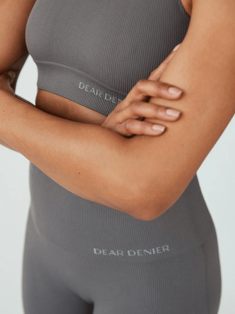 Grå Sømløs Dear Denier Rib Sports Bra S/M Dear Denier