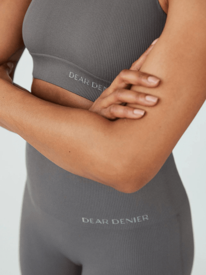Grå Sømløs Dear Denier Rib Sports Bra S/M Dear Denier