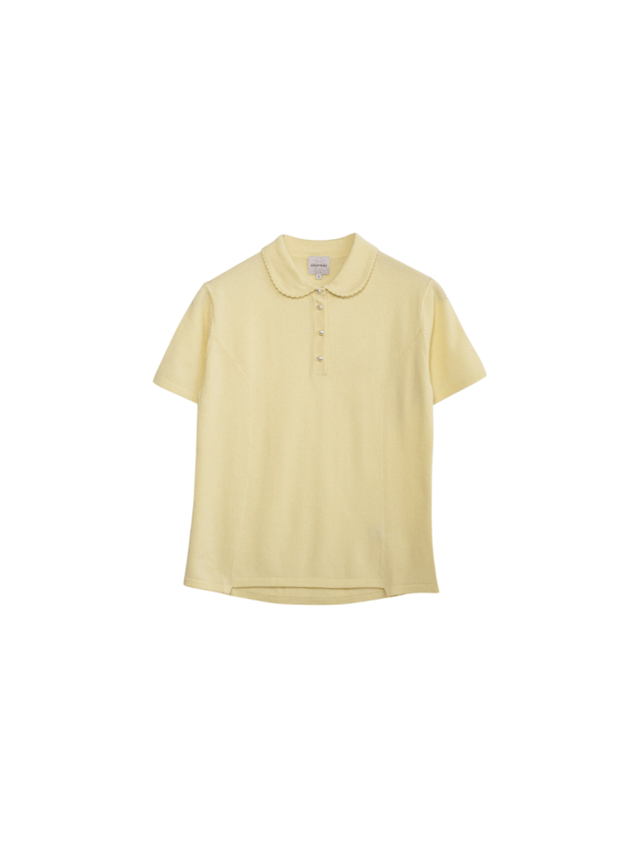 Gul Astrid Månestråle Cashmere Polo 0/XS Månestråle