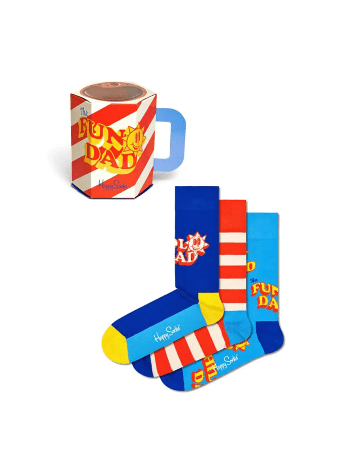 Happy Socks 3 - Pack Årets Far Gaveæske Til Ham 41 - 46 Happy Socks