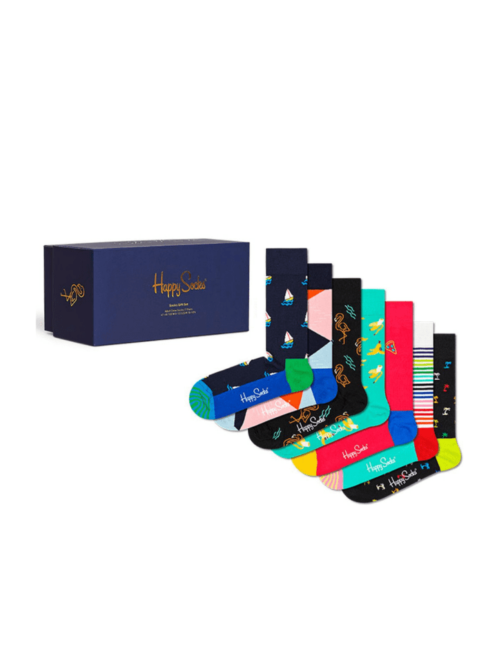 Happy Socks 7 - Day Gaveæske Til Ham 41 - 46 Happy Socks