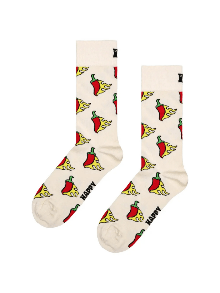 Happy Socks Offwhite Chili Strømpe 41 - 46 Happy Socks