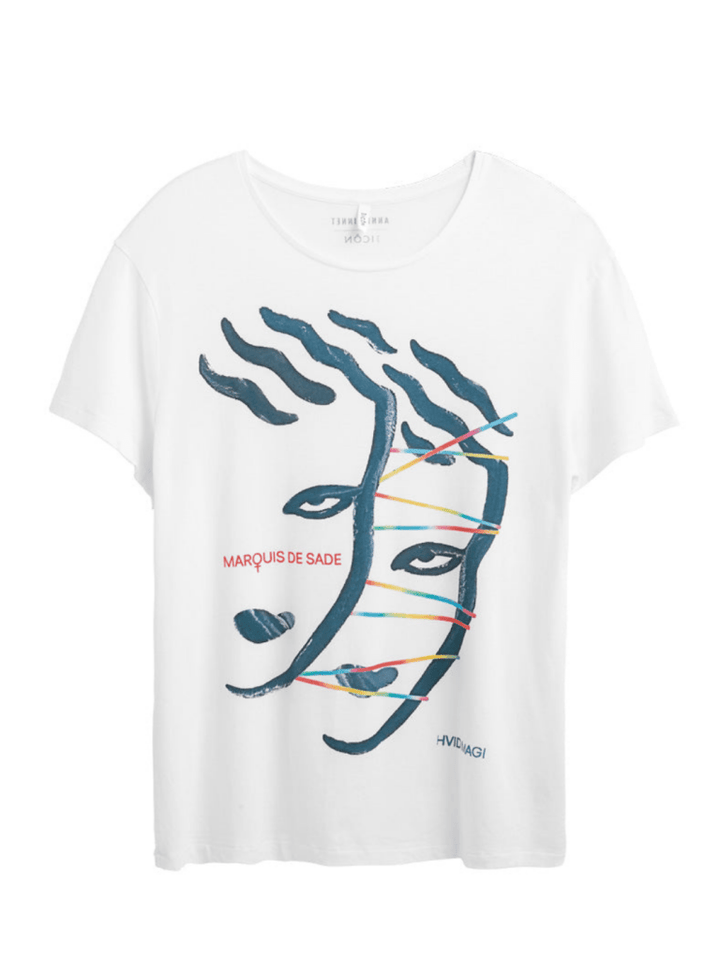 Hvid Herre Anne Linnet "Hvid Magi" T-Shirt S 360° ICÔN