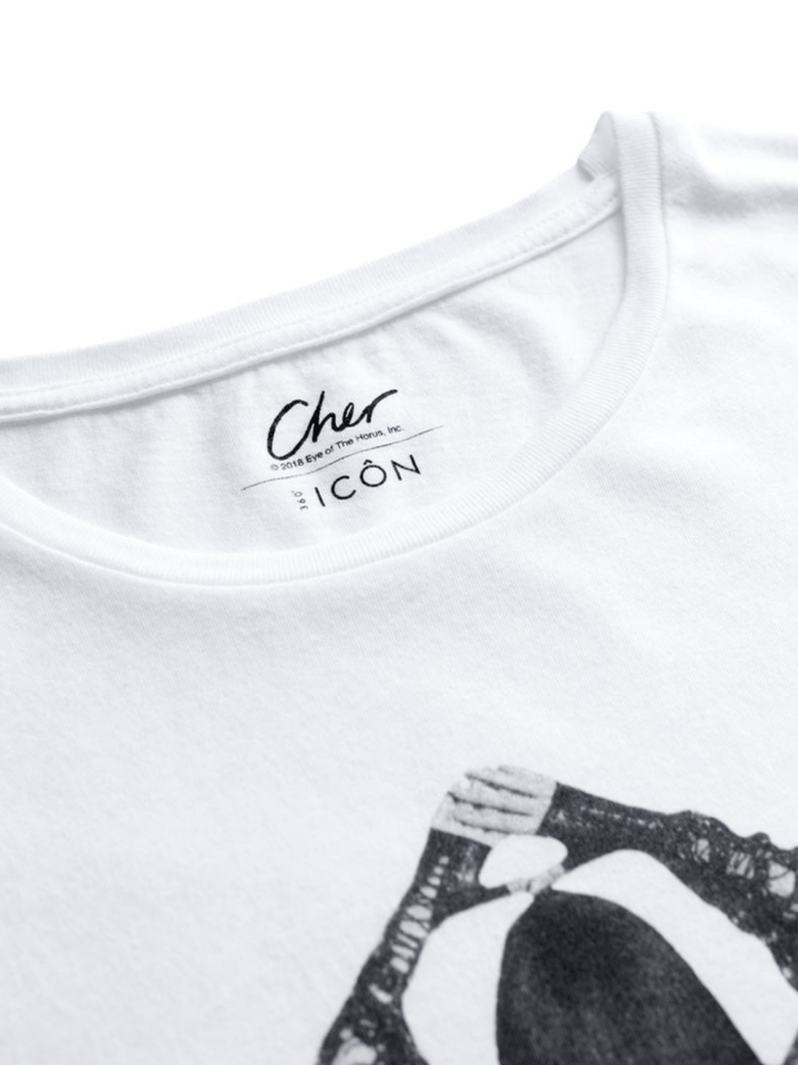Hvid Herre Icôn Cher Poze T-shirt S 360° ICÔN