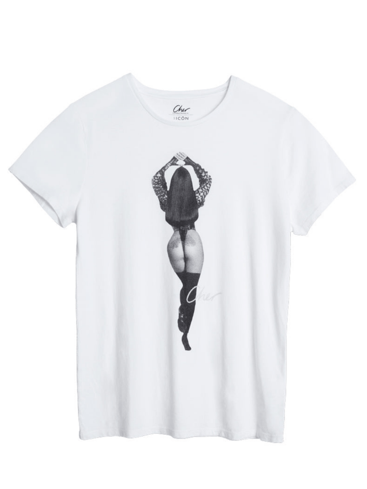 Hvid Herre Icôn Cher Poze T-shirt S 360° ICÔN
