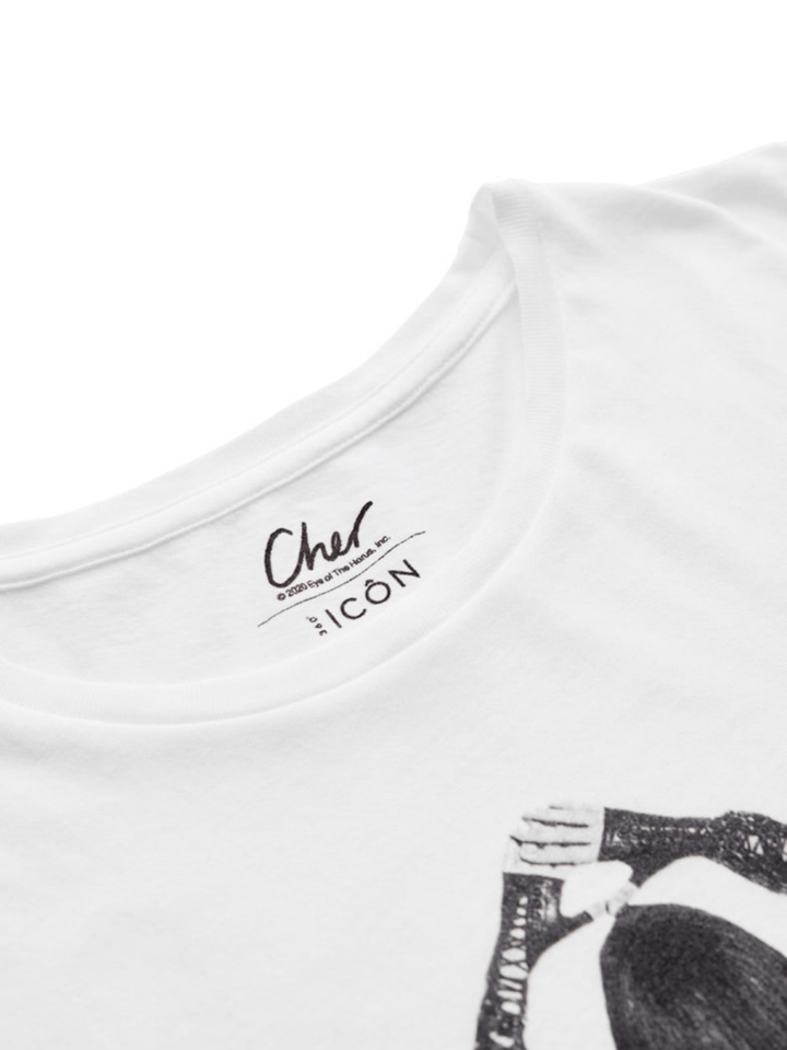 Hvid Icôn Cher Poze Dame T-Shirt XS 360° ICÔN