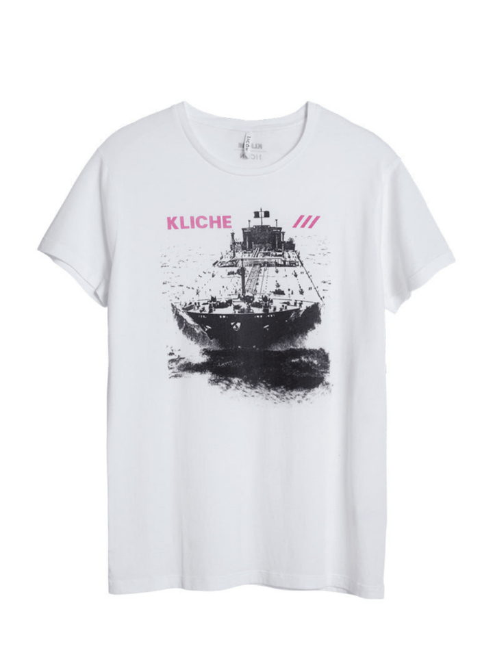 Hvid Icôn Kliché "Supertanker" Herre T-Shirt S 360° ICÔN