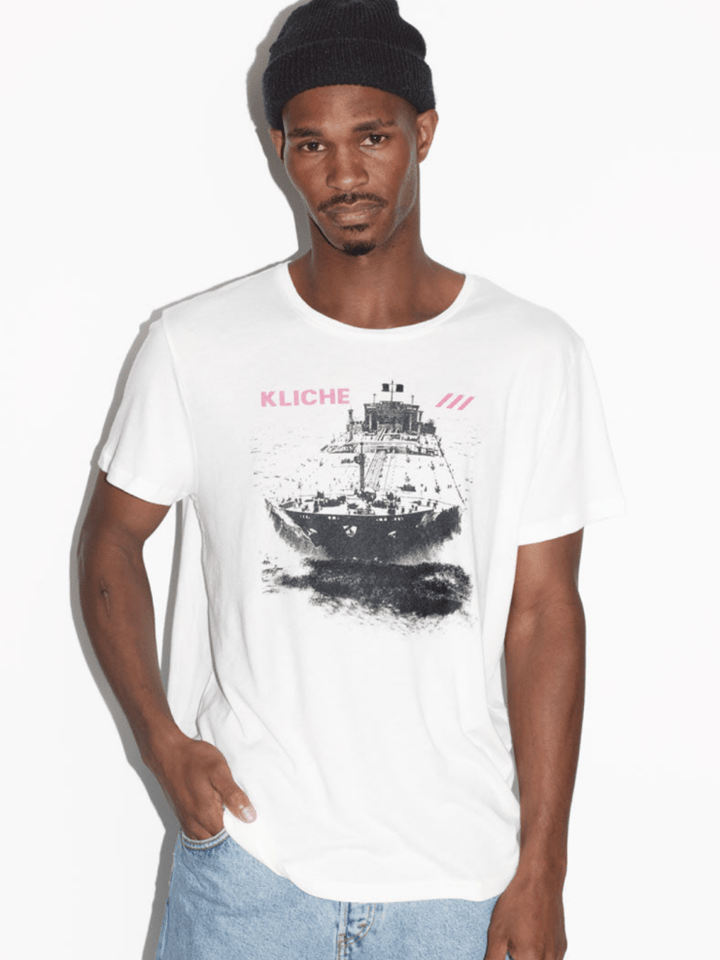 Hvid Icôn Kliché "Supertanker" Herre T-Shirt S 360° ICÔN
