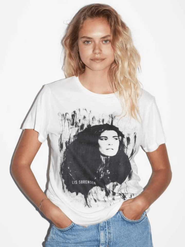 Hvid Icôn Lis Sørensen ”Lis Sørensen” Dame T-Shirt XS 360° ICÔN