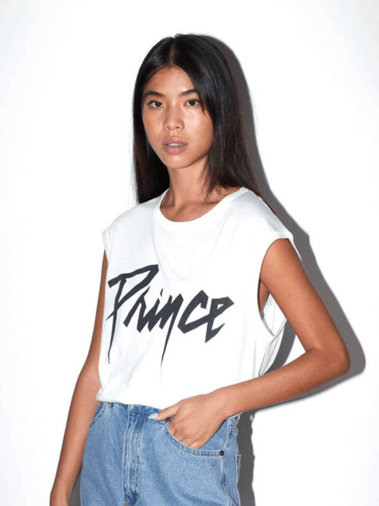 Hvid Icôn Prince Logo Dame T-Shirt Uden Ærmer XS 360° ICÔN