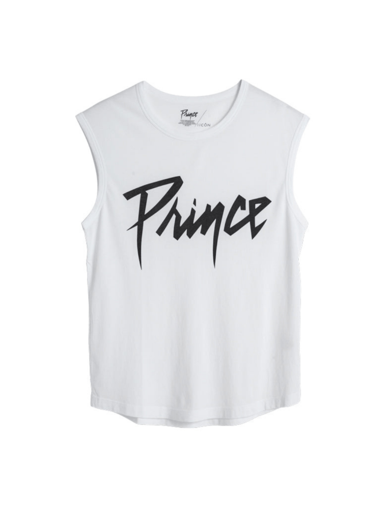 Hvid Icôn Prince Logo Dame T-Shirt Uden Ærmer XS 360° ICÔN