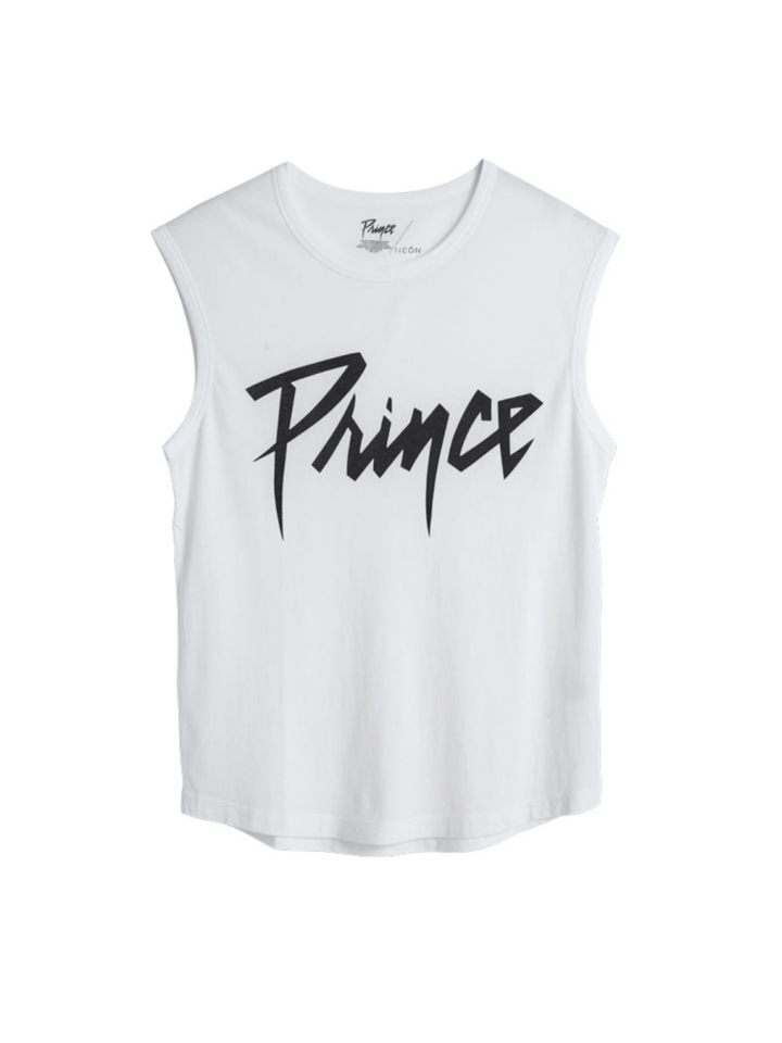 Hvid Icôn Prince Logo Dame T-Shirt Uden Ærmer XS 360° ICÔN