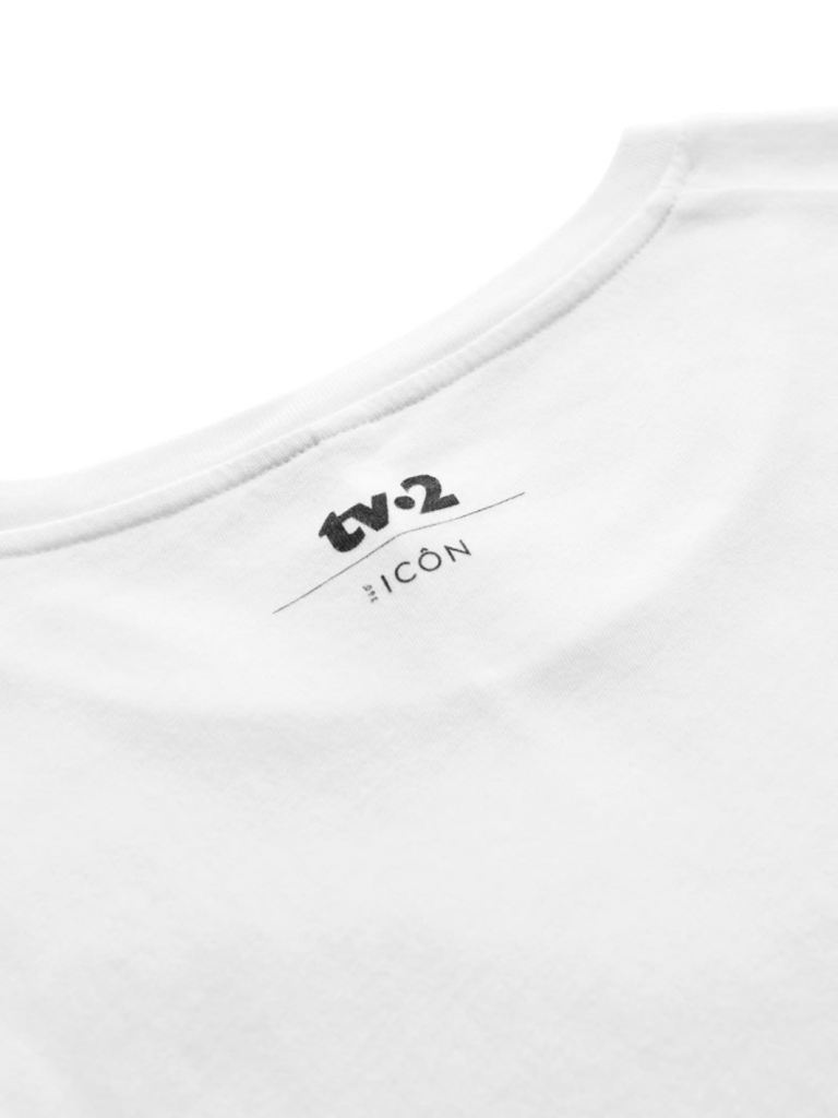 Hvid Icôn TV·2 "Kys Bruden" Herre T-Shirt S 360° ICÔN