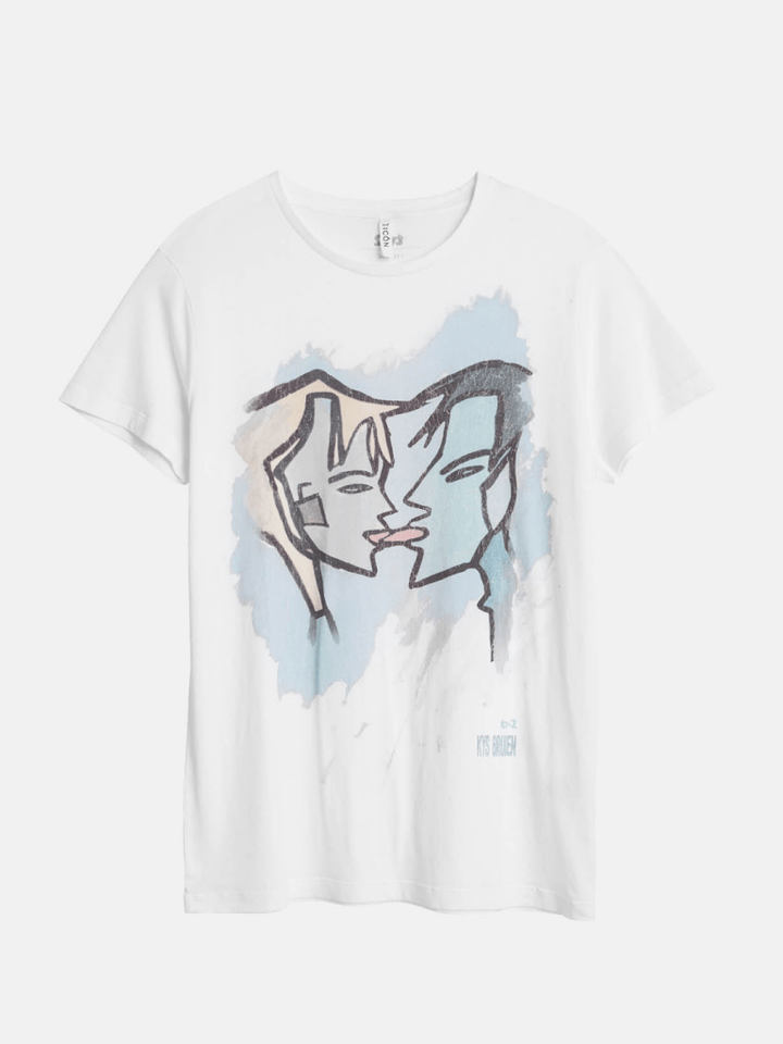 Hvid Icôn TV·2 "Kys Bruden" Herre T-Shirt S 360° ICÔN