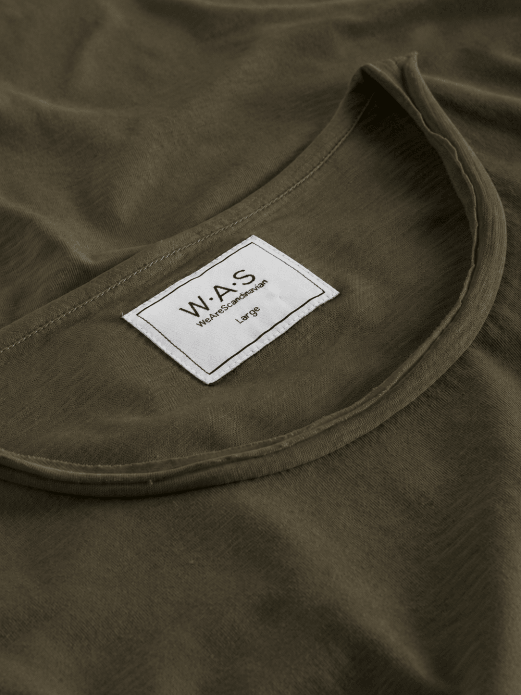 Khaki W.A.S Vegas T-shirt i Råt Look S WeAreScandinavian