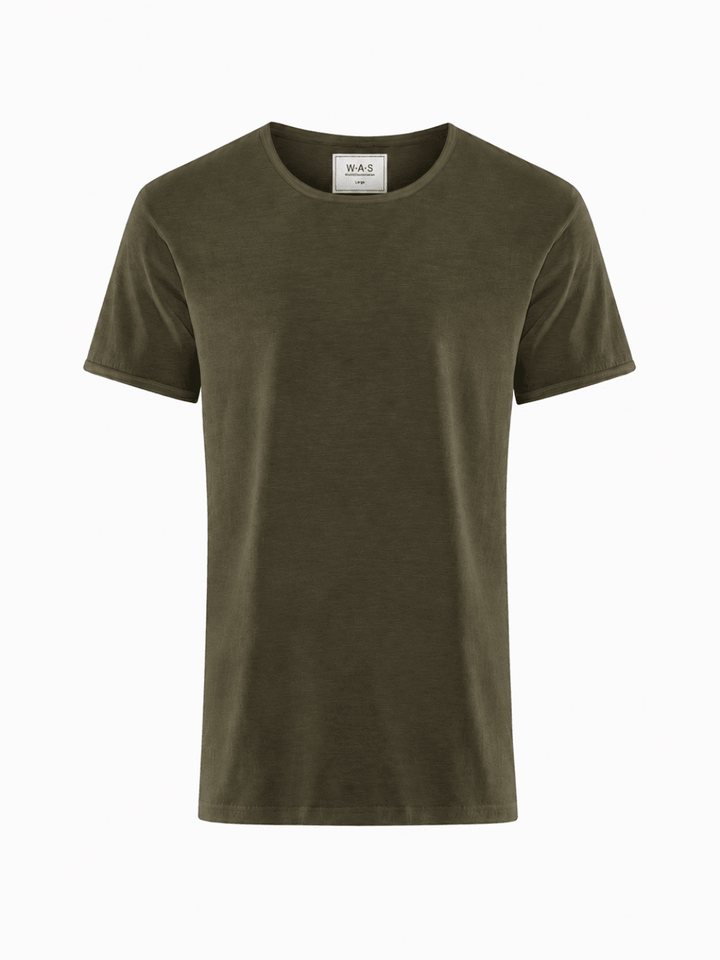 Khaki W.A.S Vegas T-shirt i Råt Look S WeAreScandinavian
