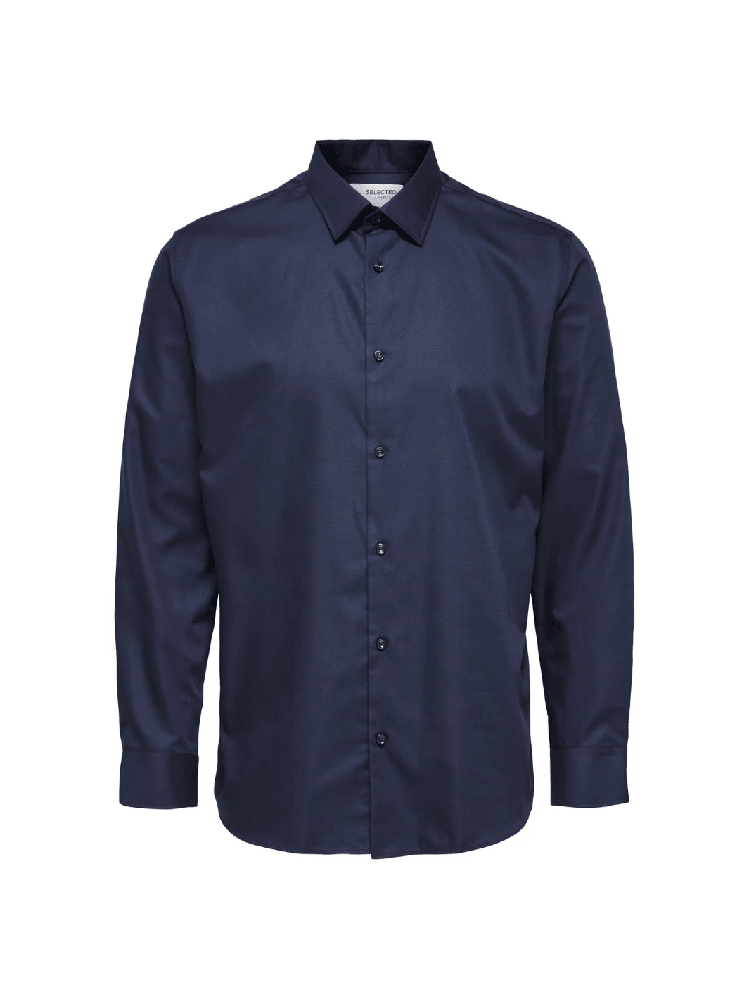 Klassisk Mørkeblå Selected Ethan Slim Fit Herre Skjorte Mørkeblå Selected