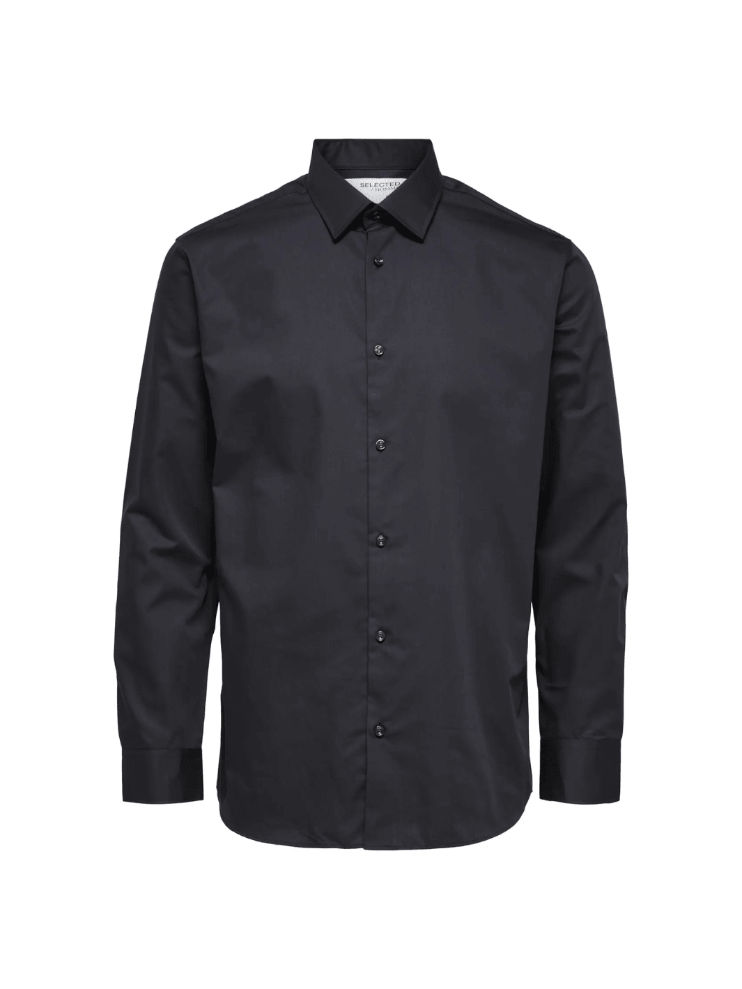 Klassisk Sort Selected Ethan Slim Fit Herre Skjorte Sort Selected