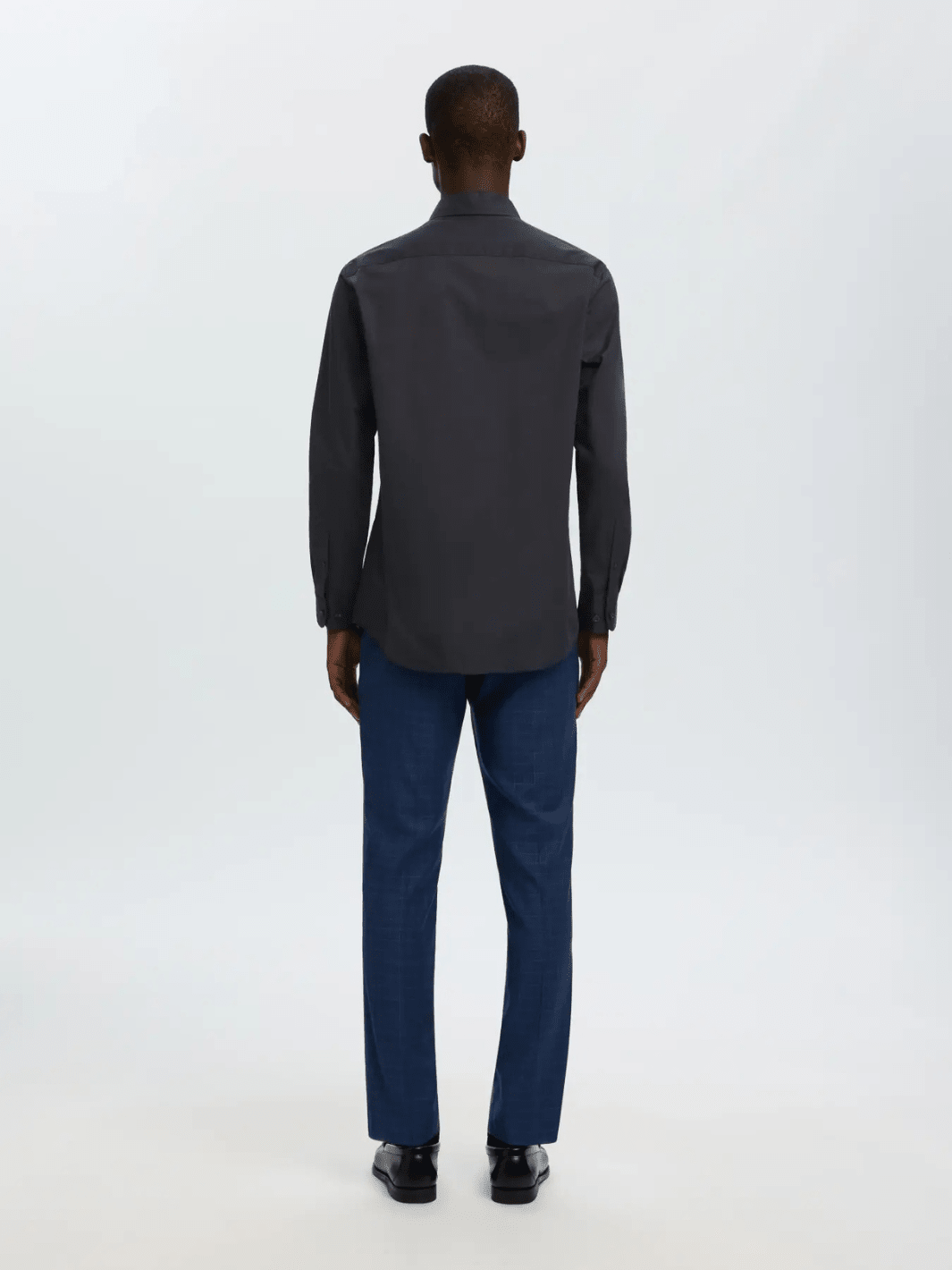 Klassisk Sort Selected Ethan Slim Fit Herre Skjorte Sort Selected