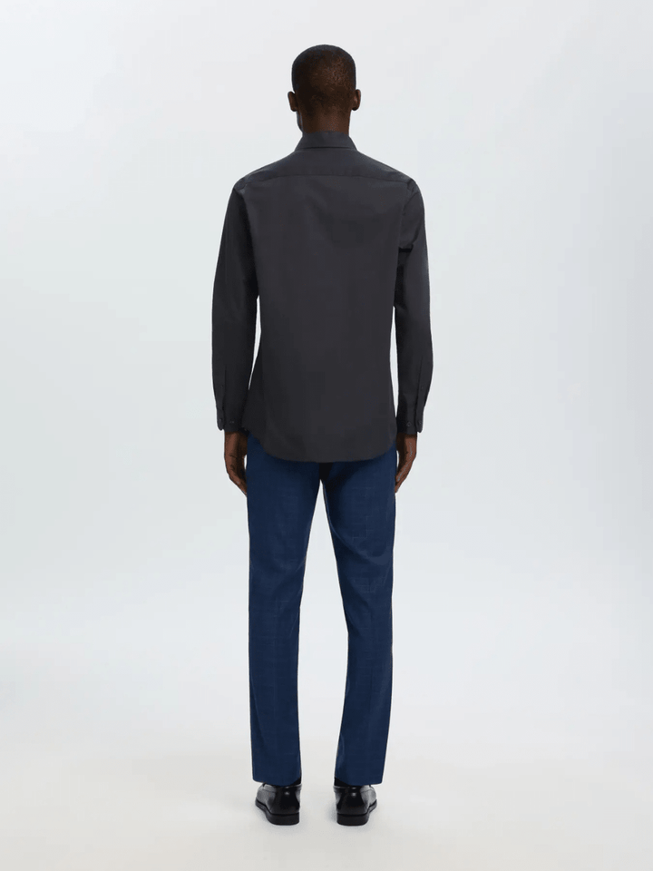 Klassisk Sort Selected Ethan Slim Fit Herre Skjorte Sort Selected