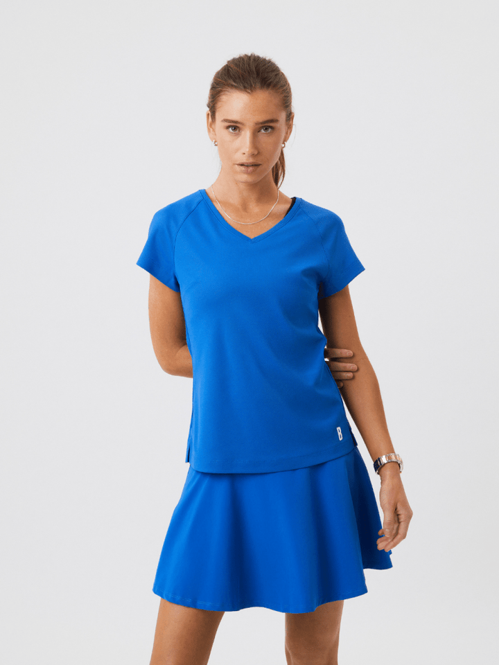 Koboltblå Björn Borg Dame Performance V - Hals T-Shirt S Björn Borg