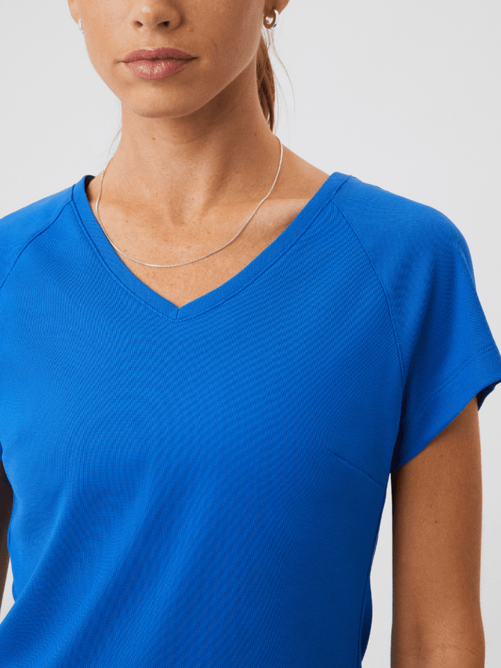 Koboltblå Björn Borg Dame Performance V - Hals T-Shirt S Björn Borg