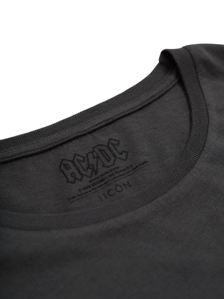 Koksgrå Herre Icôn AC/DC "For Those About to Rock" Slim T-Shirt S 360° ICÔN