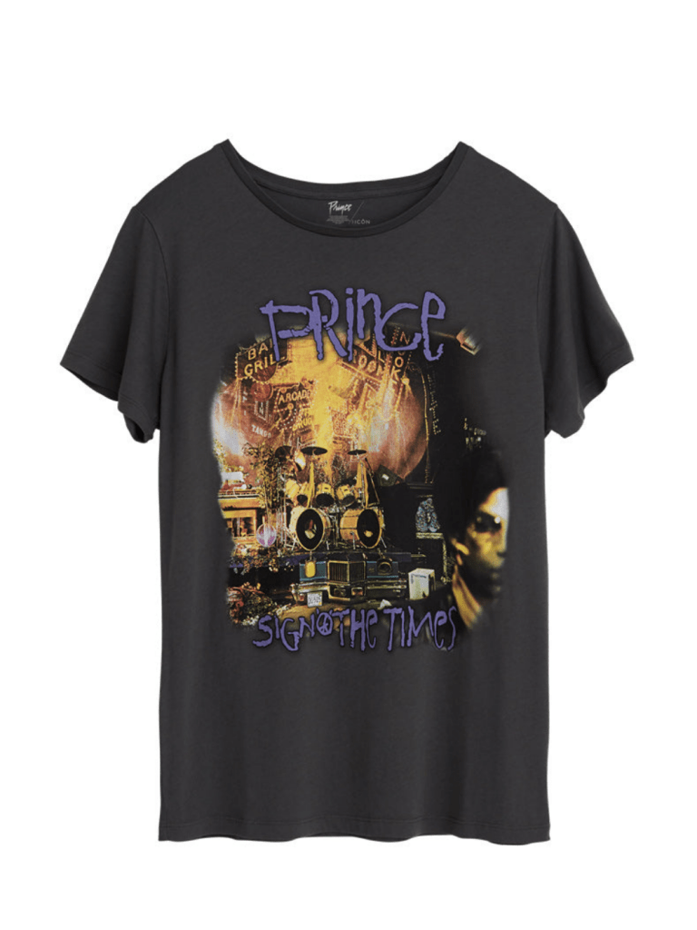 Koksgrå Icôn Prince “Sign o' the Times” Dame T-Shirt XS 360° ICÔN