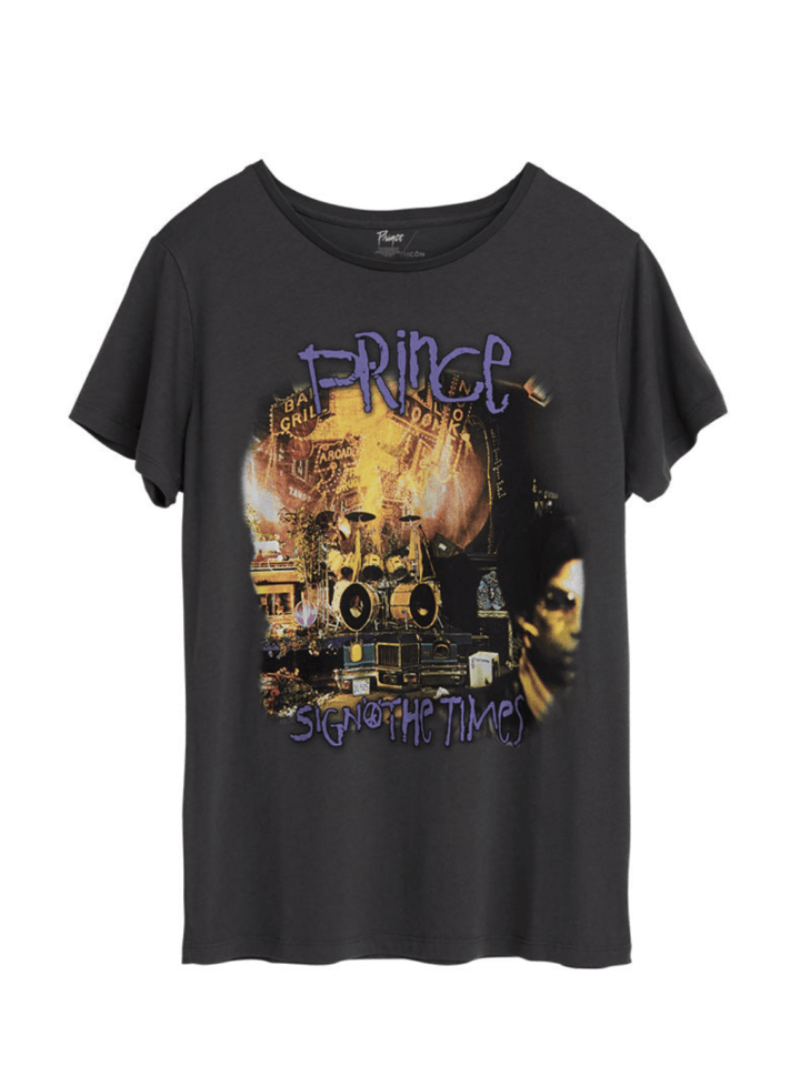 Koksgrå Icôn Prince “Sign o' the Times” Dame T-Shirt XS 360° ICÔN