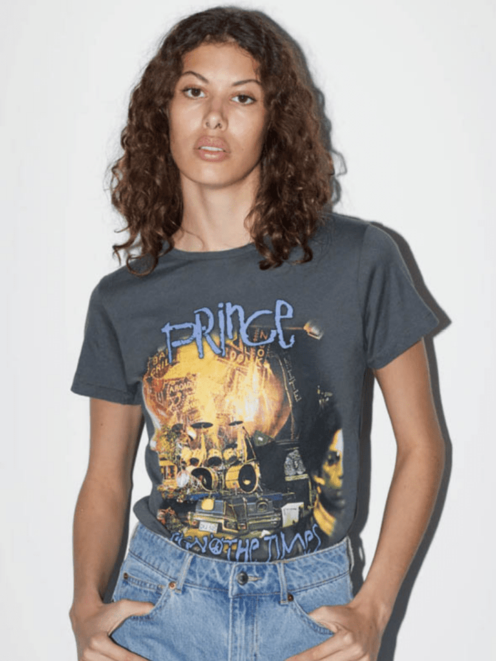 Koksgrå Icôn Prince “Sign o' the Times” Dame T-Shirt XS 360° ICÔN