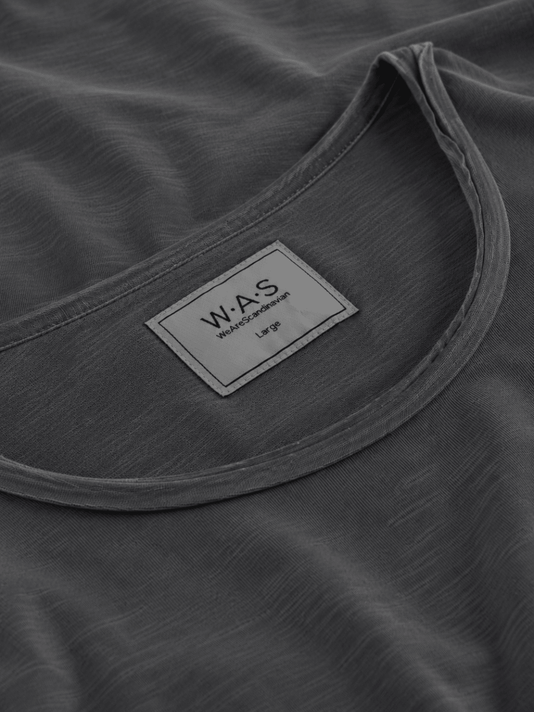 Koksgrå W.A.S Vegas T-shirt i Råt Look S WeAreScandinavian