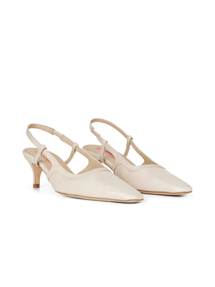 Lys Beige Blank Custommade Anita Slingback Stilet 36 Custommade
