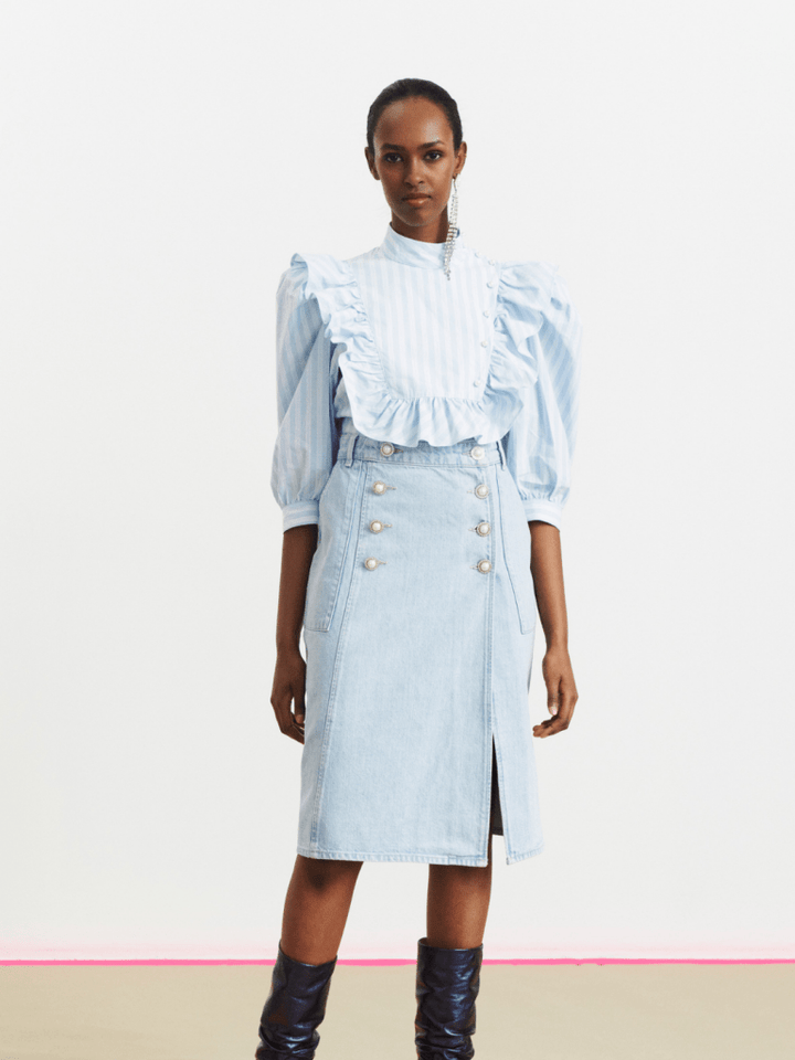 Lys Denim Rebecca Nederdel Fra Custommade 34 Custommade