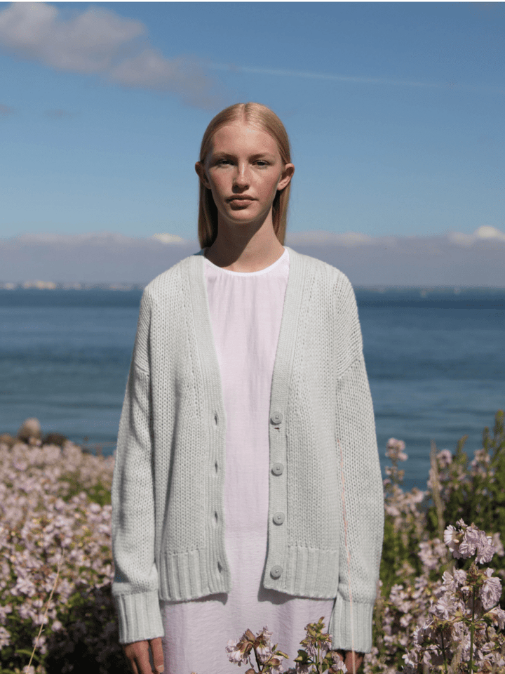 Lysblå Nora Månestråle Cashmere Cardigan 0/XS Månestråle