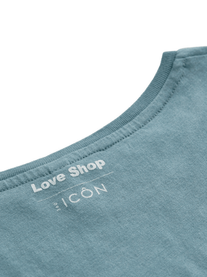 Lyseblå Icôn Love Shop “Frelsens Hær” Dame T-Shirt XS 360° ICÔN