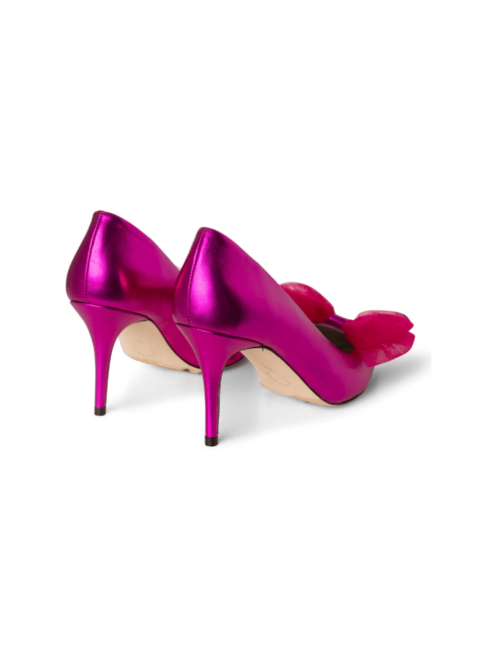 Metallic Pink Custommade Aljo Stilet Med Tyl Sløjfe 36 Custommade