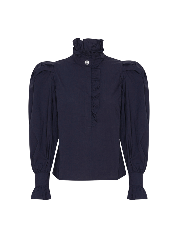 Mørkeblå Brandy Custommade Skjortebluse 36/S Custommade