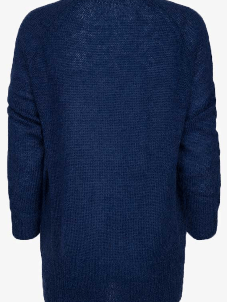 Mørkeblå Clawson Månestråle Cardigan i Mohair 0/XS Månestråle