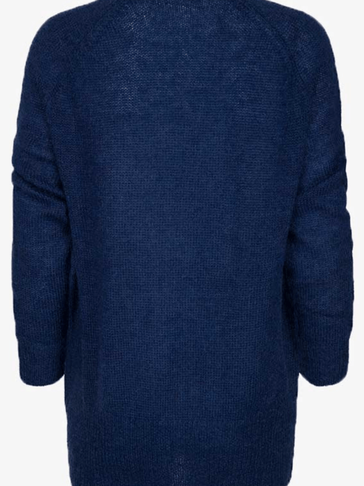 Mørkeblå Clawson Månestråle Cardigan i Mohair 0/XS Månestråle